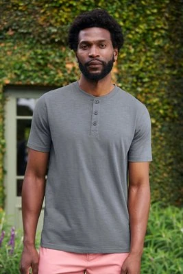 Hasst Henley męska koszulka kąpielowa UV - Grey Mountain Warehouse