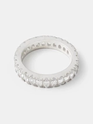 HATTON LABS pierścionek srebrny Elliptical Eternity Ring HL.W4.276.01