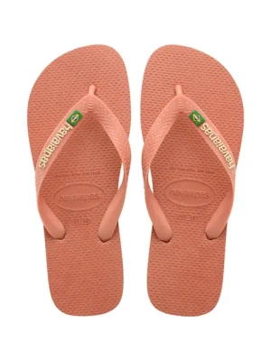 Havaianas japonki BRASIL LOGO damskie kolor pomarańczowy 4110850.9259