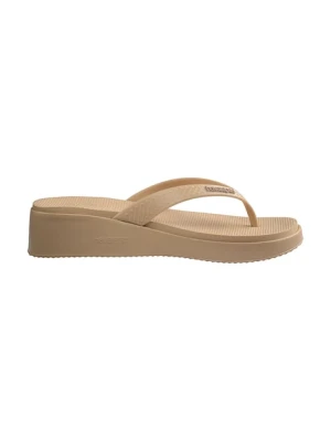 Havaianas japonki damskie HIGH PLATFORM beżowy