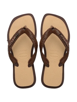 Havaianas japonki damskie TOP SQUARE brązowy