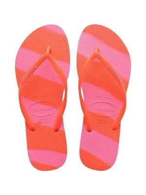 Havaianas japonki SLIM COLOR FUN damskie kolor pomarańczowy na płaskim obcasie 4149323.5572