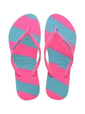 Havaianas japonki SLIM COLOR FUN damskie kolor różowy na płaskim obcasie 4149323-5569