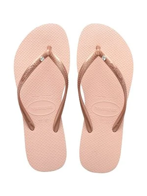 Havaianas Japonki SLIM CRYSTAL SW II damskie kolor różowy na płaskim obcasie 4145651.0076