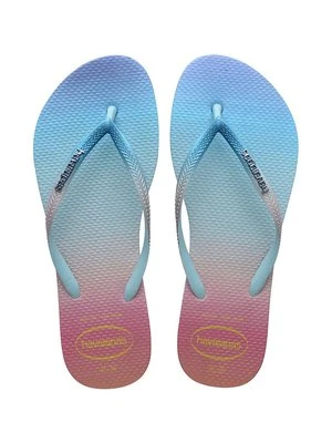 Havaianas japonki SLIM GRADIENT damskie kolor niebieski na płaskim obcasie 4146908-0001