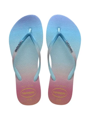 Havaianas japonki SLIM GRADIENT damskie kolor niebieski na płaskim obcasie 4146908-0001