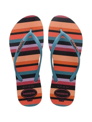 Havaianas japonki SLIM PATCHWORK damskie na płaskim obcasie 4148944.9659