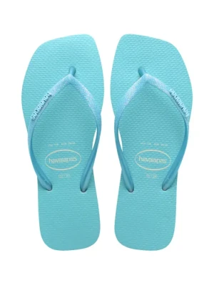 Havaianas japonki SLIM SQUARE GLITTER damskie kolor turkusowy 4148927.8747