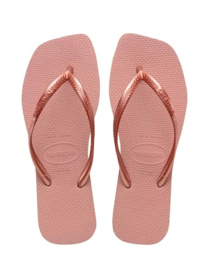 Havaianas japonki SQUARE damskie kolor różowy na płaskim obcasie 4148301.3544