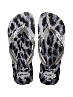 Havaianas japonki TOP ANIMALS damskie kolor szary na płaskim obcasie 4132920.3499