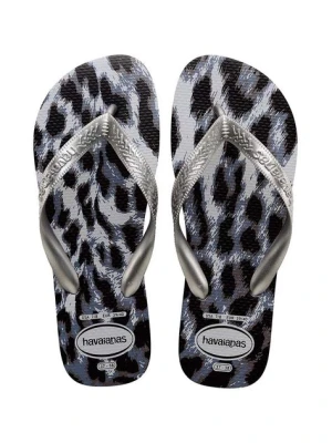 Havaianas japonki TOP ANIMALS damskie kolor szary na płaskim obcasie 4132920.3499