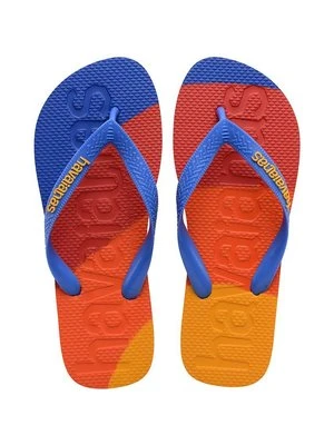 Havaianas japonki TOP LOGOMNIA COLORS II damskie kolor niebieski na płaskim obcasie 4147526.3847