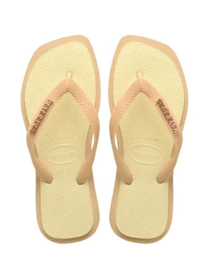 Havaianas japonki TOP SQUARE FUSION damskie kolor beżowy 4149944.0570