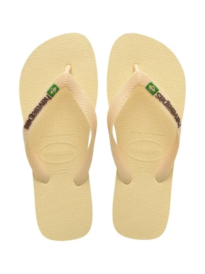 Havaianas klapki BRASIL LOGO damskie kolor żółty 4110850.9256