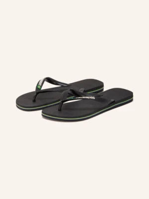 Havaianas Klapki Brasil Logo schwarz