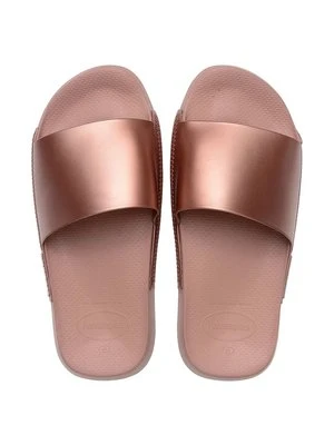 Havaianas klapki Slide Classic damskie kolor złoty 4147131.3544