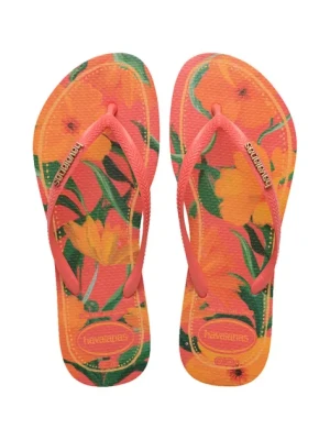 Havaianas klapki SLIM damskie kolor pomarańczowy 4122111.9260