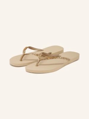 Havaianas Klapki Slim Glitter beige