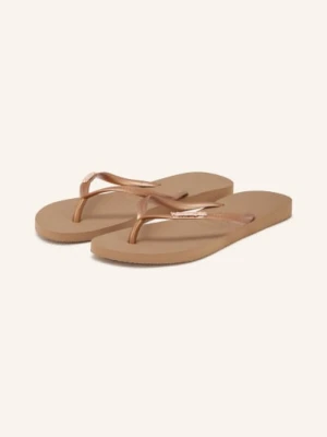 Havaianas Klapki Slim Logo Metallic rosa