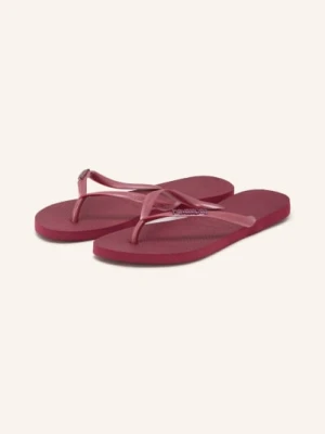 Havaianas Klapki Slim Logo Metallic rot