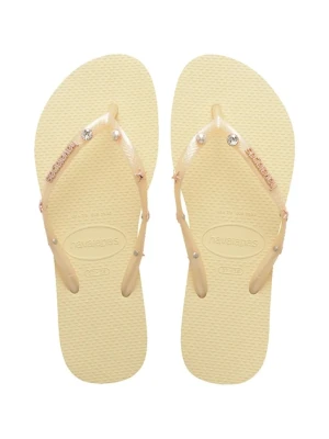Havaianas klapki SLIM LUXURY AQUA damskie kolor beżowy 4149965.9256