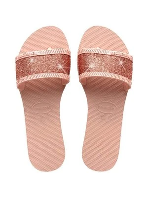 Havaianas klapki YOU ANGRA GLITTER damskie kolor różowy 4148294.0076