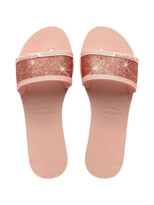 Havaianas klapki YOU ANGRA GLITTER damskie kolor różowy 4148294.0076