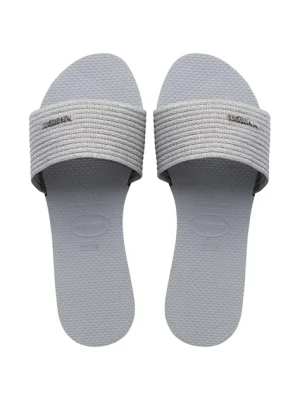 Havaianas klapki YOU MALTA METALLIC damskie kolor szary 4147312-3498