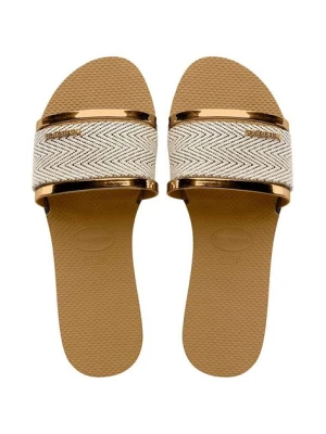 Havaianas klapki YOU TRANCOSO PREMIUM damskie kolor złoty 4146063.1856