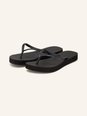 Havaianas Klapki Z Przegrodą Między Palcami Slim schwarz CZARNY