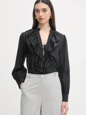 Haveone bluzka z falbanką damska z lyocellem