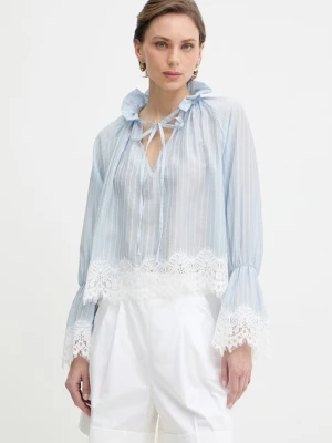 Haveone bluzka z falbanką damska z lyocellem