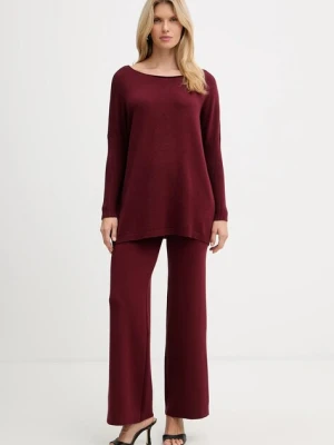 Haveone dres damski kolor bordowy HNC-P001