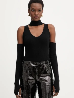 Haveone kamizelka damski kolor czarny lekki z półgolfem MFP-P162