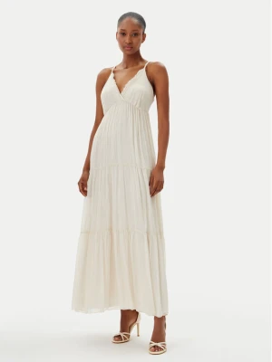 Haveone Sukienka letnia AFF-N011 Écru Loose Fit Kremowy