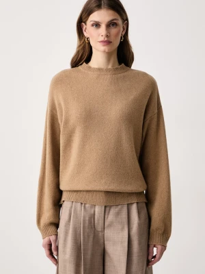Haveone sweter damski z kaszmirem beżowy