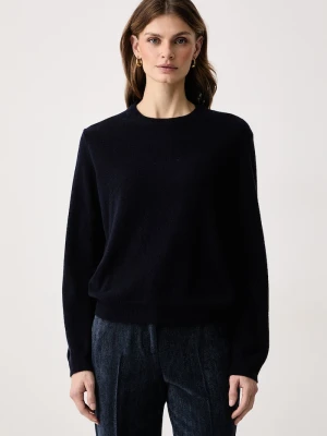 Haveone sweter damski z kaszmirem granatowy