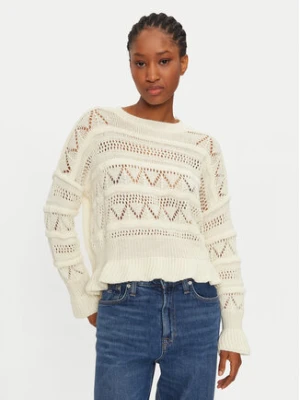 Haveone Sweter MEV-M119 Écru Regular Fit Kremowy