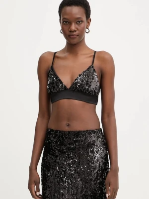 Haveone top damska kolor czarny z aplikacją RMA-P053