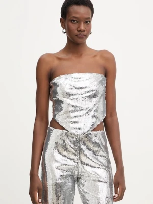 Haveone top damska kolor srebrny gładka RGE-P059