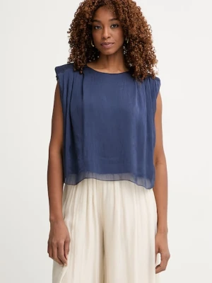 Haveone top damski z dodatkiem jedwabiu