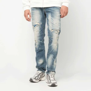 Haze Effect Washed Jeans Smoke Rise niebieski