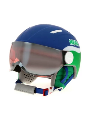 Head Kask narciarski Mojo Visor Blue/Green 328234 Niebieski