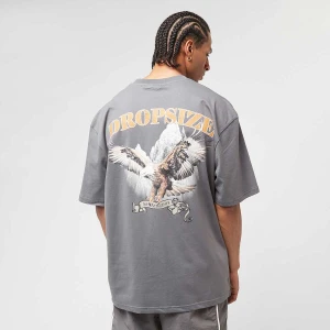 Heavy Oversized Eagle T-Shirt, markiDropSize, T-Shirty i Polo, w kolorze szary, rozmiar: