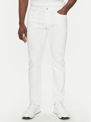 Hechter Paris Jeansy 26050 151363 Biały Slim Fit