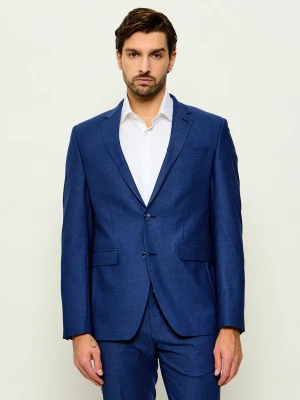 Hechter Paris Marynarka | Slim Fit | z dodatkiem wełny granatowy
