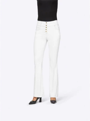 Heine Dżinsy - Slim fit - w kolorze białym rozmiar: W21