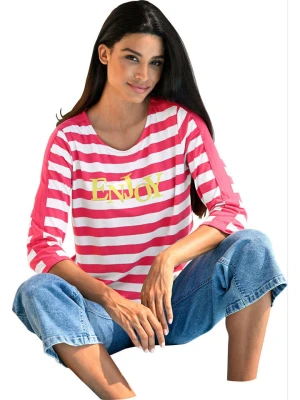 Heine Koszulka w kolorze różowo-białym rozmiar: 42