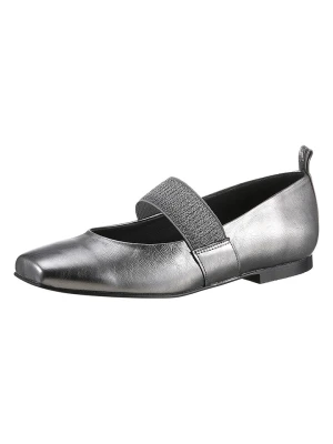 Heine Skórzane baleriny w kolorze antracytowym rozmiar: 39