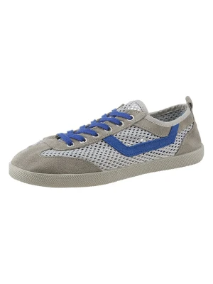 Heine Skórzane sneakersy w kolorze beżowo-niebieskim rozmiar: 39
